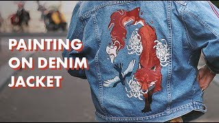 I Custom Painted My Denim Jacket [upl. by Derf]