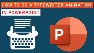 How to do a Typewriter Animation in PowerPoint [upl. by Edualcnaej]