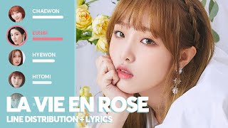 IZONE  La Vie En Rose Line Distribution  Lyrics [upl. by Oelc]