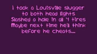 carrie underwood before he cheats lyrics [upl. by Arik]