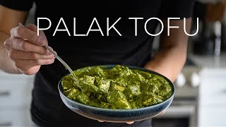 EASY Palak Tofu Recipe  How to make vegan Palak Paneer [upl. by Sybley]