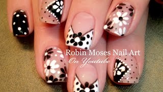 DIY Easy Dot Flower Nail Art for Beginners  Cute Daisy Nails Design Tutorial [upl. by Gaul135]