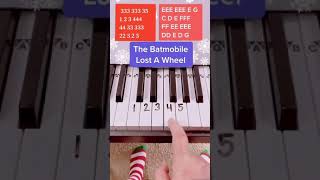 Jingle Bells Batman Smells Piano Easy Lesson With Notes shorts piano [upl. by Hiett]