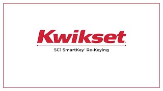 SmartKey SC1 ReKeying Instructions  Kwikset SmartKey Security™ [upl. by Milford]