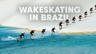 Wakeskating Brazils Desert Lagoons Lençóis National Park [upl. by Sihonn]