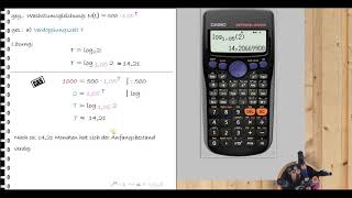 Beispielaufgabe zur Berechnung der Halbwertszeit und Verdopplungszeit [upl. by Ayanaj253]