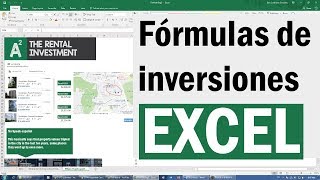 Como evaluar una inversión en Excel  Introducción Sencilla a Fórmulas Financieras en Excel parte 2 [upl. by Tonya]