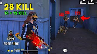 28 Kill Duo vs Squad Ajjubhai and Jontybhai OverPower Gameplay  Garena Free Fire [upl. by Naenej]