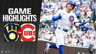 Brewers vs Cubs Game Highlights 5424  MLB Highlights [upl. by Hance]