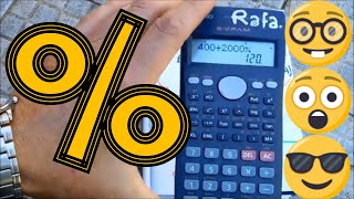 PORCENTAJE CON CALCULADORA CIENTÍFICA [upl. by Eldreda882]