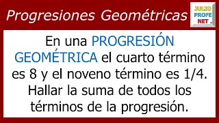 PROGRESIONES GEOMÉTRICAS  Ejercicio 3 [upl. by Noble39]