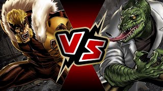 Sabretooth VS Lizard  BATTLE ARENA [upl. by Khano]