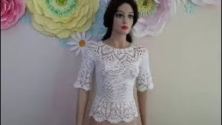 How to Crochet a Lace Blouse  Part 1 [upl. by Brock696]