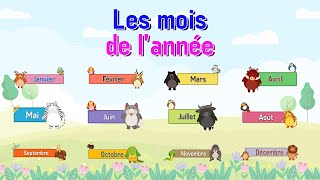 Learn French  Months Names  Les Mois de lannée Apprendre et épeler les Mois de lAnnée months [upl. by Kendry]