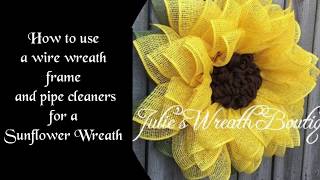 Sunflower Wreath Tutorial How to Make a Flower Wreath [upl. by Yerxa73]