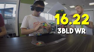 Rubiks Cube Blindfolded World Record  1622 seconds Former [upl. by Aelyk764]