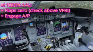 Q400 RNAV Approach and Missed Approach [upl. by Barrie]