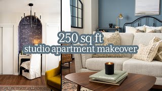 TINY Studio Apartment Makeover In Studio McGee Style [upl. by Maitland]