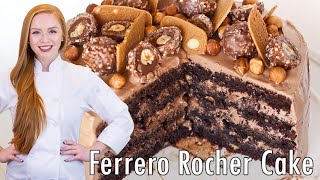 ULTIMATE Ferrero Rocher Cake  Rich Chocolate Hazelnut Cake [upl. by Erv648]