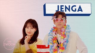 Ji Changwook and Kim Jiwon play Jenga ENG SUB [upl. by Alda]