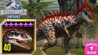 INDOMINUS REX MAX LEVEL 40 HYBRID  Jurassic World The Game [upl. by Anatolio]