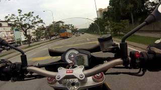 Aprilia Tuono V4R APRC top speed test 1 [upl. by Dorena]