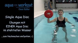 Aqua Fitness Übungen mit EINER Aqua Disc [upl. by Holihs]