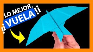 Como hacer un AVION DE PAPEL PÁJARO 💙 que VUELE MUCHO y sea fácil  BIEN EXPLICADO [upl. by Wachter]