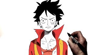 How to Draw Luffy  Step by Step  One Piece [upl. by Un]