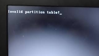 Invalid Partition table error  How to Fix invalid partition table error windows 10 dell latitude [upl. by Gagne710]