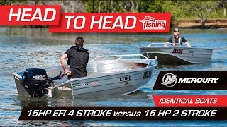 Tested  Mercury 15 HP EFI 4stroke versus Mercury 15 HP 2stroke [upl. by Enaid234]