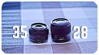 Sony 35mm F18 vs 28mm F2 Lens Comparison [upl. by Yblok]