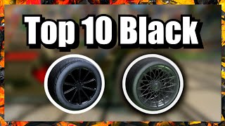 TOP 10 Black Wheels In Rocket League [upl. by Ayarahs830]