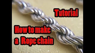 How to make a rope chain tutorial part 1 [upl. by Goldshell]