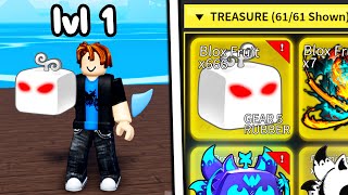 Level 0 To MAX Becoming GEAR 5 RUBBER in Blox Fruits [upl. by Enelym527]