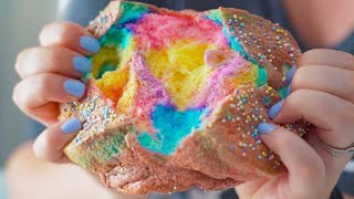 Fluffy UNICORN Cloud Bread [upl. by Eberly37]