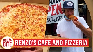 Barstool Pizza Review  Renzos Cafe And Pizzeria Boca Raton FL [upl. by Ahsuatal]