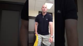 Rhomboid Theraband Exercise Dr Jason Mazzarella [upl. by Gable]