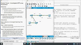 519 Packet Tracer  Investigate STP Loop Prevention [upl. by Berger]