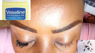 HOW TO EASLY REMOVE GLUED EYELASHES WITH VASELINENtswaki [upl. by Ellita]