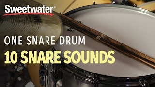 One Snare Drum 10 Snare Sounds  Drum Lesson [upl. by Marcela]