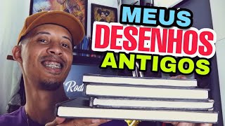 MOSTRANDO MEUS CADERNOS DE DESENHO ANTIGO  Sketchbooks [upl. by Yecam]