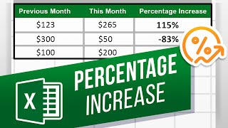 How to Calculate a Percentage Increase in Excel [upl. by Siroled]