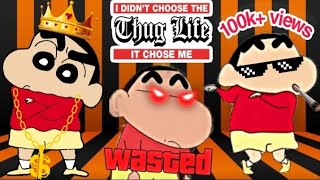 Shinchan Thug Life moments😎  Hindi  Shinchan savage reply😂  lastest 2021 episode  THUG BITE [upl. by Hanschen177]