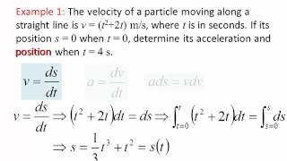 Dynamics Lecture 03 Particle kinematics Rectilinear continuous motion part 2 [upl. by Marlie]