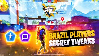 TOP 5 Brazil settings for free fire mobile  Enable THIS settings for MORE HEADSHOTS in free fire [upl. by Kalinda]