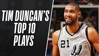 Tim Duncans Top 10 Plays of His Career [upl. by Ecylahs940]