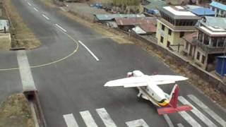 Lukla Airport Nepal 4 take offs [upl. by Arlyne678]