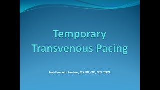 Temporary Tranvenous Pacing [upl. by Hadnama]