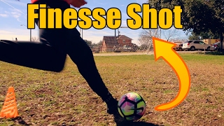 How to do a Finesse Shot in Soccer  Curve the Ball with Power [upl. by Lupiv797]